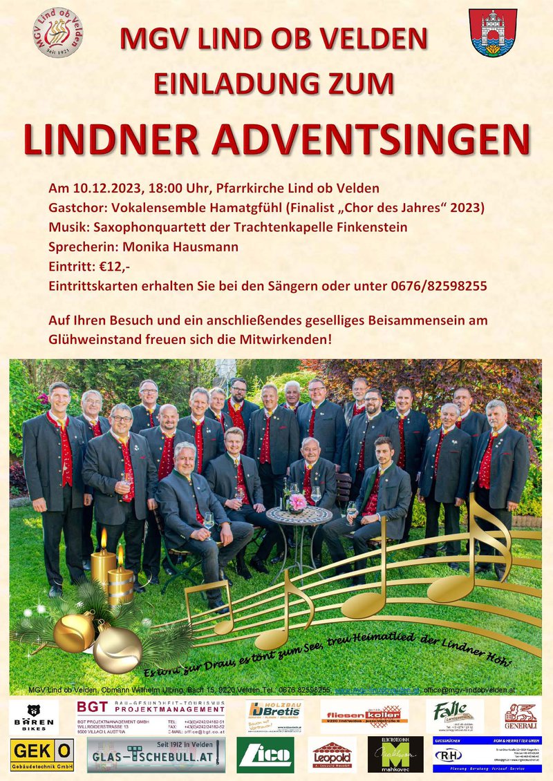Plakat Adventsinegen 2023